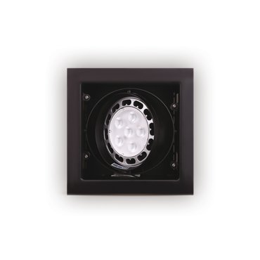 Maxlight Matrix - Einbaustrahler 1L - 185 x 185 mm, 150 x 150 mm Einbaumaß - schwarz
