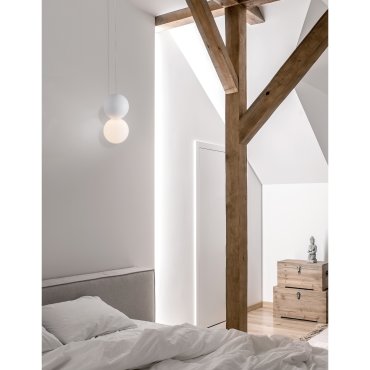 Nova Luce Zero - Hängeleuchte - Ø 10 x 120 cm - weiß