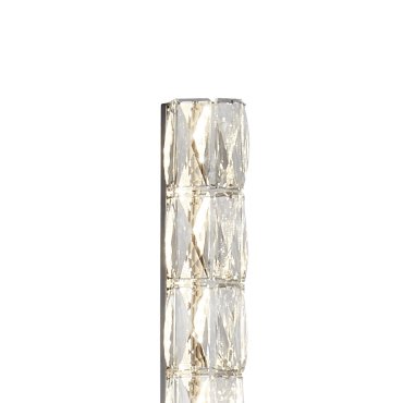 Searchlight Remy - Stehleuchte - 151 cm - 16W dimmbare LED inkl - Chrom und transparent