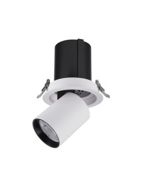 Nova Luce Naruto - Einbaustrahler - Ø 115 mm Einbaumaß - inkl. 20W LED - weiß mit schwarz - Lichtfarbe warmweiß