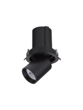 Nova Luce Naruto - Einbaustrahler - Ø 95 mm Einbaumaß - inkl. 15W LED - schwarz - Lichtfarbe warmweiß