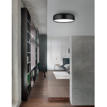 Nova Luce Perleto - Deckenleuchte - Ø 35 x 13 cm - schwarz