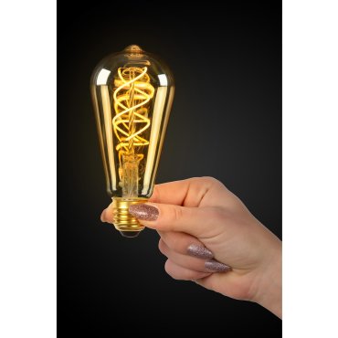 Lucide LED-Glühbirne Twilight Sensor - Ø 6 cm - E27 - 4W nicht dimmbar - 2200K - amber