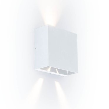 Lutec Gemini Beams - 11 x 11 x 5,4 cm - 10W inkl - IP54 - weiß - warmweiß