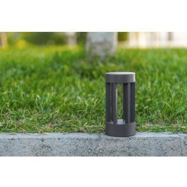 Nova Luce Devora - Gartenleuchte - Ø 11 x 22 cm - 8W LED inkl. - IP54 - dunkelgrau