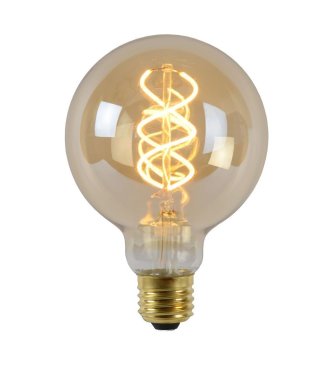 Lucide LED-Glühbirne - Ø 9,5 x 13,8 cm - E27 - 4,9W dimmbar - 2200K - amber