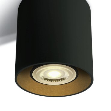 ONE Light GU10 Deko-Zylinder - Aufbaustrahler 1L - Ø 8 x 9,4 cm - schwarz
