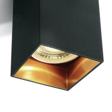 ONE Light GU10 Dark Light - Aufbaustrahler 1L - 6 x 6 x 9,5 cm - schwarz