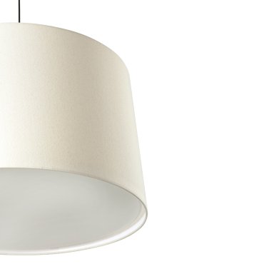 Faro Windsor S – hängelampe – Ø 64 x 37,5 cm – mattschwarz und leinen