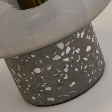 Searchlight Vessel - Tischleuchte - Ø 20 x 28 cm - Rauchglas und schwarz
