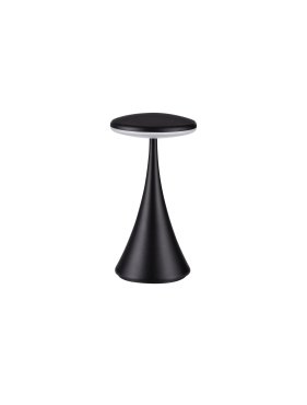 Nova Luce Elbo - wiederaufladbare Tischleuchte für den Außenbereich - Ø 9 x 17 cm - 2W dimmbare LED inkl. - IP54 - Sand schwarz