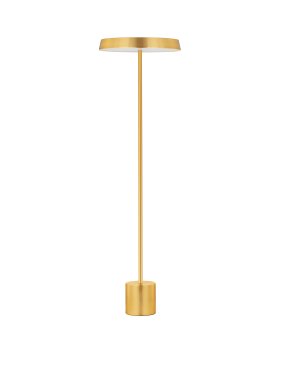 Nova Luce Vetro - Stehleuchte - Ø 40 x 136 cm - 33W  LED inkl. - Gold satiniert