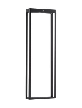 Nova Luce Berni - solarbetriebener Gartenpfosten mit Sensor - 23 x 70 x 8,6 cm - 2W LED inkl. - IP65 - dunkel anthrazit