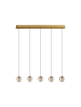 Nova Luce Licio - Hängelampe - 84 x 150 x 10 cm - 16W dimmbar LED inkl. - gold