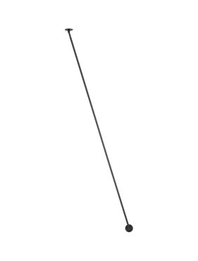 Nova Luce Sima - wandleuchte - Ø 8 x 216 cm - 30W LED inkl. - matt schwarz