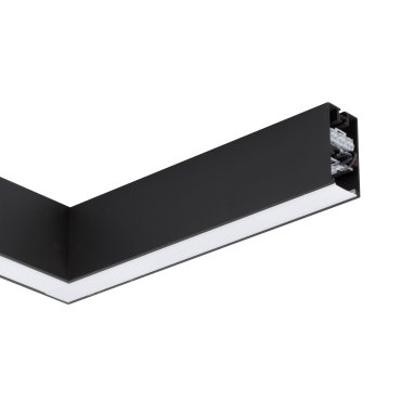 Nova Luce Dido - lineares Lichtprofil - 34,5 x 3,8 x 7 cm - 20W LED inkl. - schwarz - weiße Lichtfarbe
