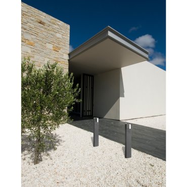 Nova Luce Acqua - Gartenleuchte - 12 x 5 x 80 cm - 6W LED inkl. - IP54 - dunkelgrau