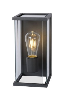 Lucide Claire - Außenwandleuchte mit Sensor - 14 x 16 x 29 cm - IP54 - anthrazit