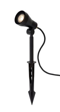 Lucide Spike - Erdspieß-Spot mit Stecker - 6,5 x 10,8 x 42 cm - inkl. 5W-LED - IP54 - schwarz