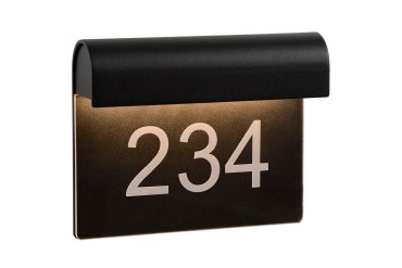 Lucide Thesi Led - Außenwandleuchte mit Hausnummern - 6W LED inkl - IP54 - schwarz