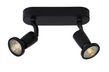 Lucide Jaster 2 - Aufbaustrahler - 20 x 6 x 15,5 cm - 2 x 5W LED inkl. - schwarz
