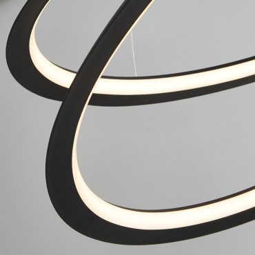 Searchlight Swirl - Pendelleuchte - 61 x 60 x 120 cm - 43W dimmbare LED inkl. - Sand schwarz und weiß