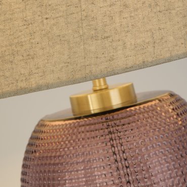 Searchlight Amethyst - Tischleuchte - Ø 33 x 53 cm - rosa und beige