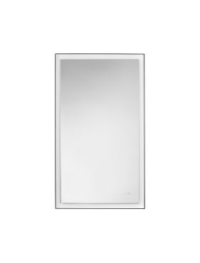 Nova Luce Deca - Spiegel mit Beleuchtung - 70 x 120 x 3,5 cm - 36W LED inkl. - IP44 - sand schwarz und weiß