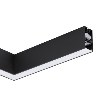 Nova Luce Dido - lineares Lichtprofil - 34,5 x 3,8 x 7 cm - 20W LED inkl. - schwarz - warmweiße Lichtfarbe