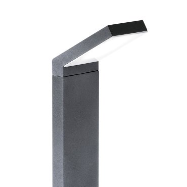 Nova Luce Park - Gartenleuchte - 12 x 12 x 80 cm - 6W LED inkl. - IP54 - dunkelgrau