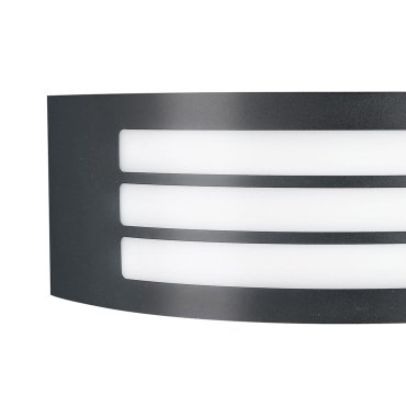 Nova Luce Zenith - Außenwandleuchte - 30,5 x 9 x 10,5 cm - IP44 - dunkelgrau