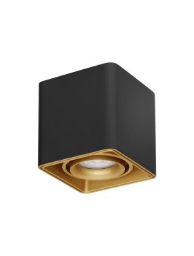 Nova Luce Nami - Aufbaustrahler - 11 x 11 x 10 cm - schwarz und gold