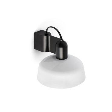 Faro Tatawin - Wandleuchte - Ø 18,4 x 15,5 cm - schwarz satiniert und weiß glänzend