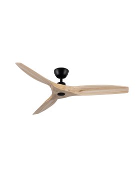 Nova Luce Ninemia - Deckenventilator mit Fernbedienung - Ø 132 cm - schwarz und Naturholz