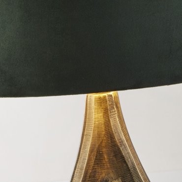 Searchlight Bucklow - Tischleuchte - Ø 40 x 46 cm - grün, antikes Messing und Gold