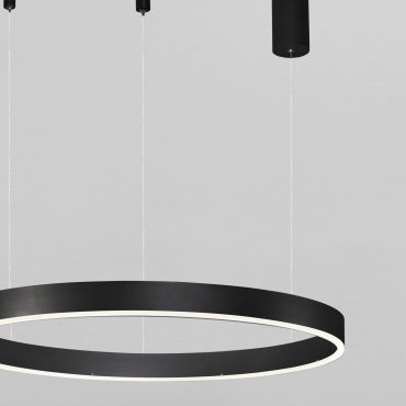 Nova Luce Motif - Pendelleuchte - Ø 60 x 120 cm - 40W dimmbare LED inkl. - Sand schwarz