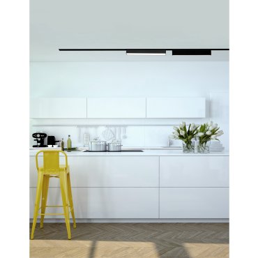 Nova Luce Rieti - Leuchte für Magnetprofilsystem - 27,4 x 3,4 x 11,6 cm - 15W LED inkl. - schwarz - weiße Lichtfarbe