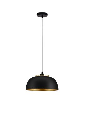 Nova Luce Sqube - Hängelampe - Ø 35 x 130 cm - Sand schwarz und gold
