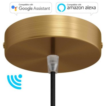 Creative Cables SMART - Deckenrosette mit Wifi-Anschluss - Ø 12 x 2,5 cm - gebürstete Bronze