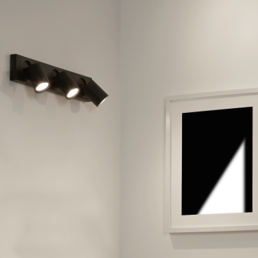 Projectlight Phoebe - Aufbaustrahler 3L - 54 x 7 x 11 cm - schwarz