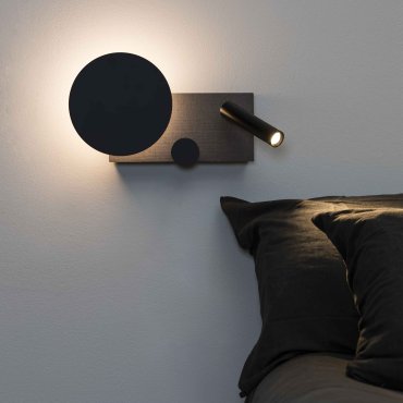 Faro Klee Right - Wandleuchte mit Leselicht - 27 x 3 x 16 cm - 10W+3W dimmbare LED inkl. - grau strukturiert
