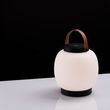 Nova Luce Jigra - tragbare wiederaufladbare Lichtquelle - Ø 16 x 22,8 cm - 2W dimmbare LED inkl. - IP54 - dunkel anthrazit