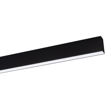Nova Luce Gent - lineares Lichtprofil - 120 x 3,8 x 7 cm - 40W LED inkl. - schwarz - weiße Lichtfarbe