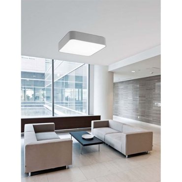 Nova Luce Forma - Deckenleuchte - 50 x 50 x 11 cm - 49W LED inkl. - warmweiße Lichtfarbe - grau