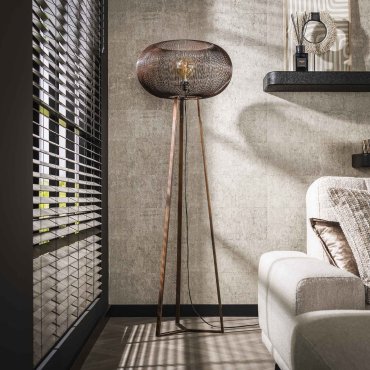 Vico 3 Leg Copper Twist - Stehleuchte - 170 cm - Kupfer