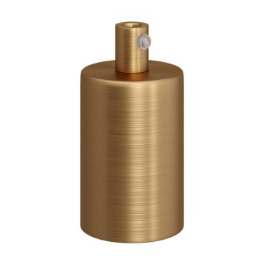 Creative Cables - E27 Fassung mit zylindrischem Metallkabelhalter - Ø 4,2 x 6,2 cm - gold
