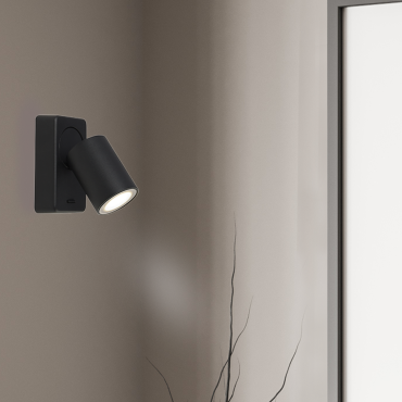 Projectlight Phoebe - Wandaufbaustrahler mit Schalter - 12 x 7 x 11 cm - schwarz
