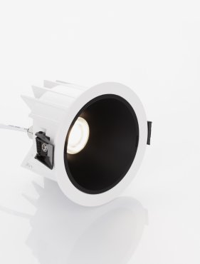 Nova Luce Brady - Einbaustrahler - Ø 10 x 7,5 cm - Ø 90 mm Einbaumaß - 10W LED inkl. - IP67- weiß mit schwarz
