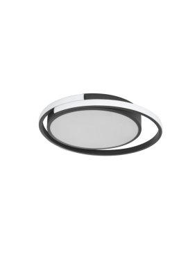 Nova Luce Odrey - deckenleuchte - Ø 40 x 5 cm - 22W LED inkl. - sand schwarz