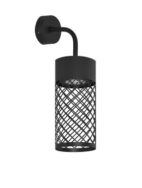 Nova Luce Motley - Außenwandleuchte - Ø 10 x 175 cm - 9W LED inkl. - IP65 - Sand schwarz